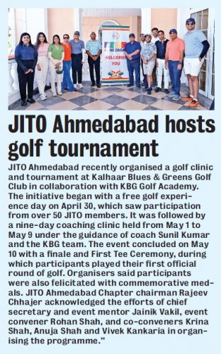 10th May 2026, Jito Golf Clinic & Tournament